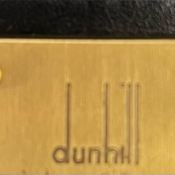 Authentic Dunhill Vintage Black Leather Clutch with Gold Accents - Picture 7 of 16